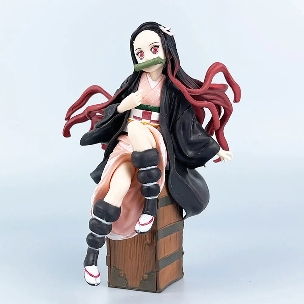 Demon Slayer Nezuko Kamado Figure Sitting On a Box