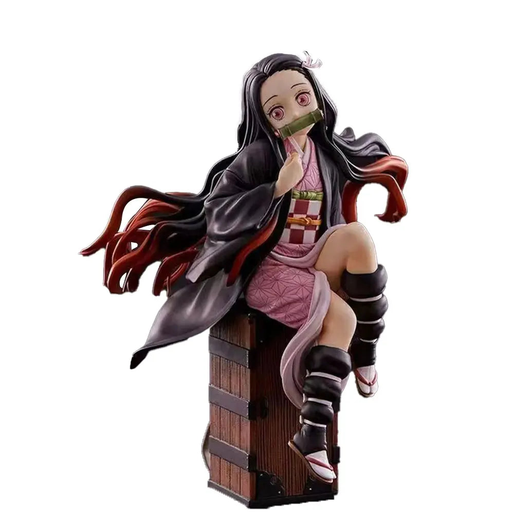 Demon Slayer Nezuko Kamado Figure Sitting On a Box