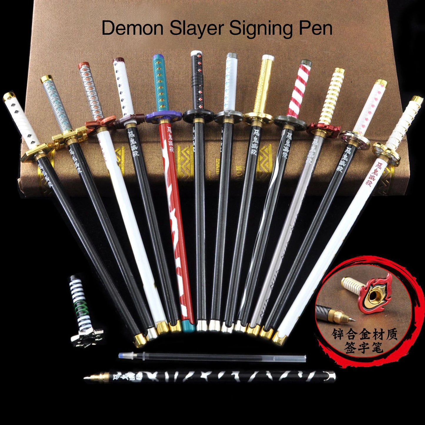 new 20CM Anime Demon Slayer Sword Model Gel Pen Kimetsu No Yaiba