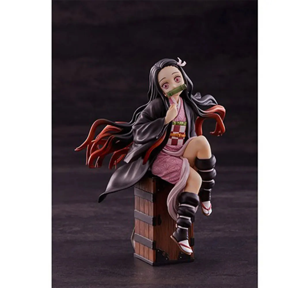 Demon Slayer Nezuko Kamado Figure Sitting On a Box