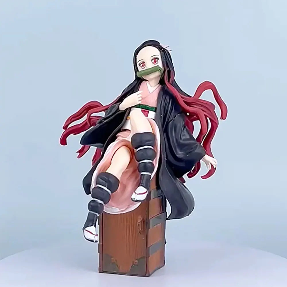 Demon Slayer Nezuko Kamado Figure Sitting On a Box